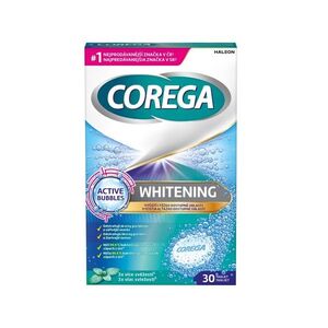 Corega Whitening Antibakteriální tablety 30 ks obraz