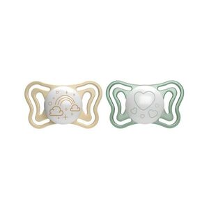 Chicco Dudlík Physio Light silikonový noční 2-6m, 2ks obraz