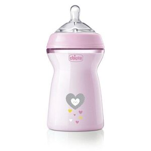 Chicco Láhev kojenecká Natural Feeling 330 ml dívka 6m+ obraz