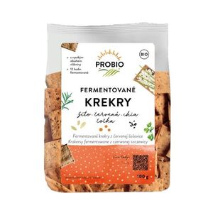 PROBIO Krekry fermentované žito, červená čočka, chia BIO 100 g obraz