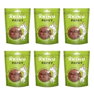 Akinu PAPKY Srdíčko červené pamlsek pro psy 6 x 100 g obraz