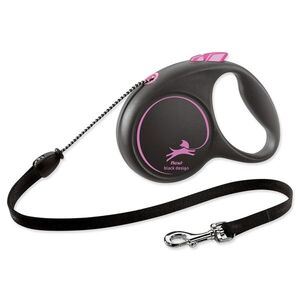Flexi Vodítko Black Design lanko M růžové 5m obraz