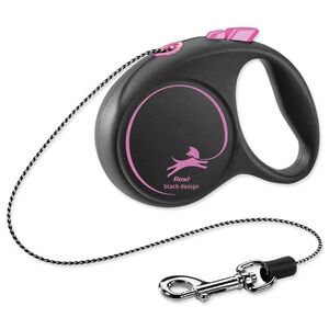 Flexi Vodítko Black Design lanko XS růžové 3m obraz