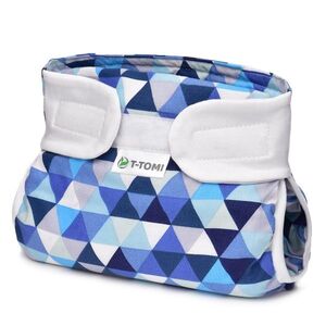 T-tomi Ortopedické abdukční kalhotky - suchý zip Blue triangles (5-9kg) obraz