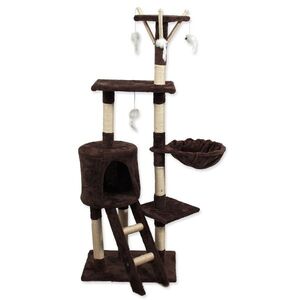 MAGIC CAT Odpočívadlo Mia s hračkami hnědé 35x50x140cm obraz
