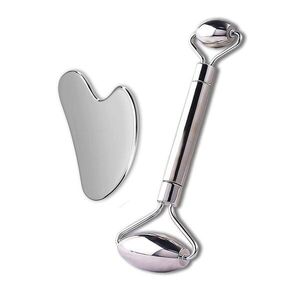 inSPORTline Masážní kovový set Face roller a Gua Sha Comesta Set obraz