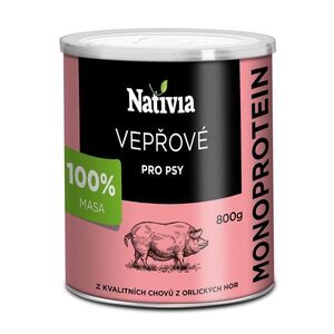 Nativia konzerva vepřová svalovina 800 g obraz