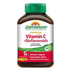 Jamieson Vitamín C PREMIUM s bioflavonoidy 600 mg 90 kapslí obraz