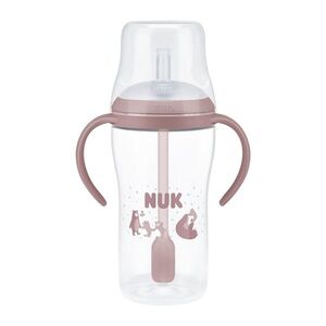 NUK Perfect Match Láhev na učení s brčkem 8m+ 260 ml 1 ks bear obraz
