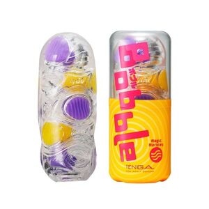 TENGA Flexibilní masturbátor Bobble, 14cm, žluto-fialový obraz