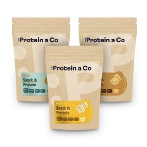 Protein a Co SNACK IT Protein 2+1, 500 g Kokos, Vanilka, Čokoláda obraz