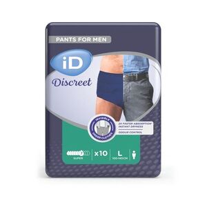 iD Discreet Pants for men Large Super absorpční kalhotky 10 ks modré obraz