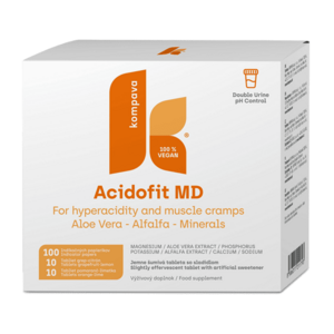KOMPAVA AcidoFid MD MIX 20 tbl + 100 ks lakmusových papírků pro měření pH moči obraz