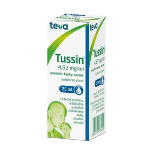 Tussin 4, 62 mg/ml perorální kapky, roztok 25 ml obraz
