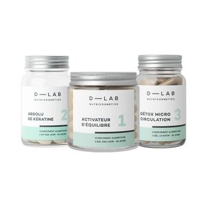 D-LAB Program při ztrátě vlasů Activator+Keratin+Detox 56+28+56 kapslí obraz