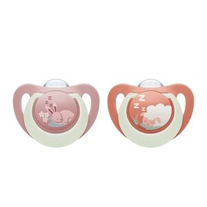 NUK First Choice Night Dudlík 6–18m box 2 ks bunny/sheep obraz