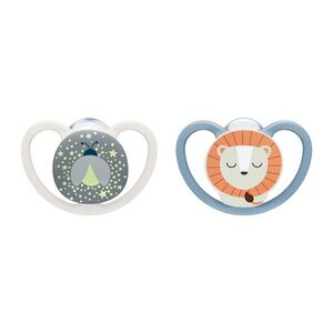 NUK Perfect Match Air Night Dudlík 0–6m box 2 ks firefly/lion obraz