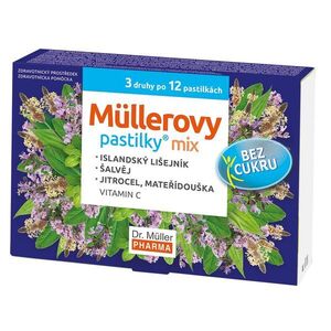Dr. Müller Müllerovy pastilky bez cukru MIX 3x12 pastilek obraz