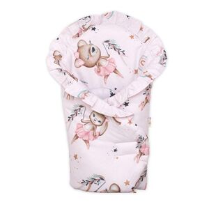Baby Nellys Sada pro panenku 3D, zavinovovačka, peřinka a polštářek, Little Balerína, růžová obraz