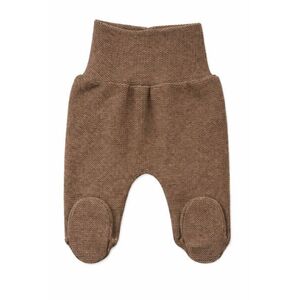 Baby Nellys Pletené kojenecké polodupačky Hand Made, Baby Nellys, hnědé, vel.56 obraz