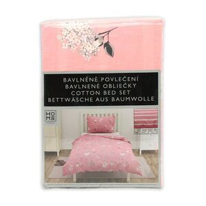 HOME ELEMENTS Povlečení bavlněné Květy a proužek obraz