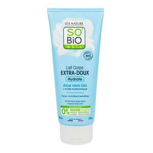 SO’BiO étic Extra hydratační tělové mléko s Aloe vera a hyaluronem BIO 200 ml obraz