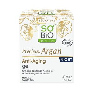 SO’BiO étic Anti-age Précieux Argan Noční pleťový gel BIO 50 ml obraz