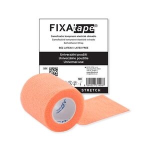 FIXAtape STRETCH 5 x 450 cm samofixační elastické obinadlo oranžové obraz