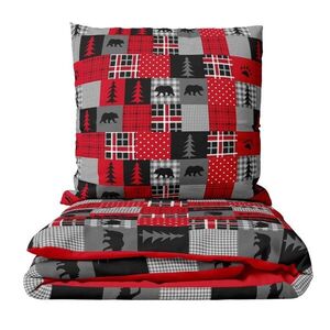 HOME ELEMENTS Povlečení mikroflanel Tlapkové káro obraz