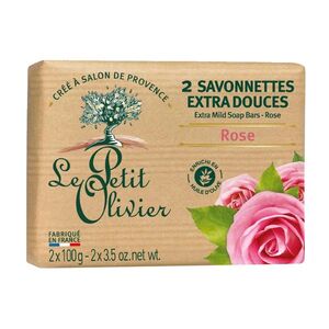 Le Petit Olivier Extra jemné mýdlo Růže 2x100 g obraz