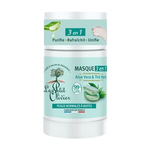 Le Petit Olivier Pleťová maska v tyčince 3v1 Aloe vera a zelený čaj 50 g obraz