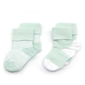 KipKep dětské ponožky Stay-on-Socks 6-12m 2páry Mint Stripes obraz