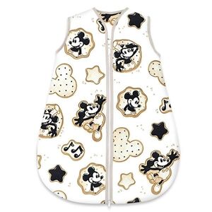 Baby Nellys Spací vak, bavlna, celoroční na zip 74 cm, Myška Retro - bílá s potiskem obraz