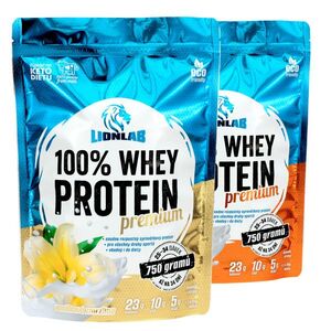 Lionlab 100 % Whey Protein 750 g AKCE 1+1 slaný karamel + vanilka obraz