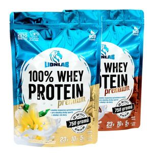 Lionlab 100 % Whey Protein 750 g AKCE 1+1 vanilka + čokoláda obraz