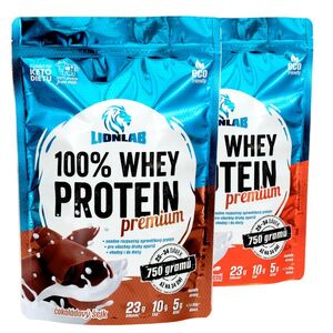 Lionlab 100 % Whey Protein 750 g AKCE 1+1 čokoláda + jahoda obraz