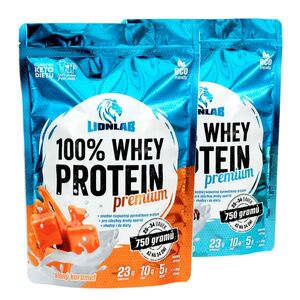 Lionlab 100 % Whey Protein 750 g AKCE 1+1 slaný karamel + kokos obraz