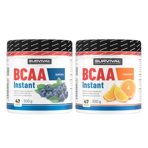 Survival BCAA Instant - akce 1+1 300 g pomeranč + 300 g borůvka obraz