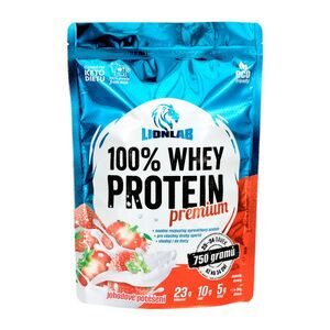 Lionlab 100 % Whey Protein 750 g jahodové potěšení obraz