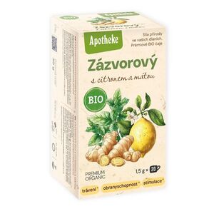 Apotheke BIO Zázvor s citronem a mátou porcovaný čaj 20x1, 5 g obraz
