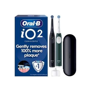 Oral-B iO 2 Duo + cestovní pouzdro elektrické zubní kartáčky černý + lesní zelená obraz