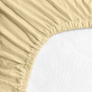 Povlečeme vše Prostěradlo Jersey Lux 90x200 cm krémová obraz