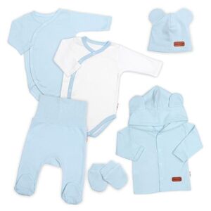 Baby Nellys Bavlněná souprava pro miminko 6D, Made with love, baby blue, vel. 56 obraz