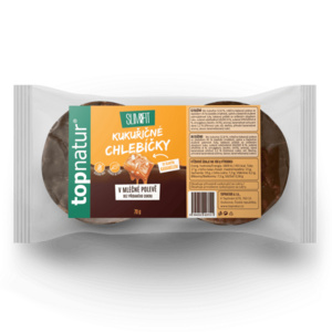 Topnatur Slim&Fit Kukuřičné chlebíčky se slaným karamelem v mléčné polevě 70 g obraz