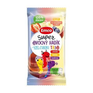 Emco Super ovocný hadík Trio jahoda, banán a borůvka 20 g obraz
