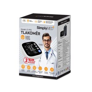 SimplyMed Automatický pažní digitální tlakoměr LT-P70 USB nabíjení obraz
