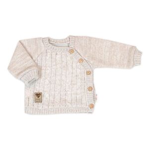 Baby Nellys Pletený svetřík a kalhoty s kapsou Hand Made 2D, Nature, Vel. 74 obraz
