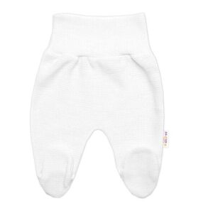 Baby Nellys Hand Made Pletené kojenecké polodupačky - bílé, vel. 68 obraz