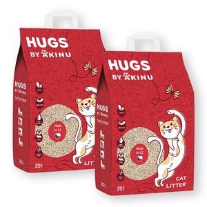 Akinu HUGS by Akinu Křemelinové stelivo pro kočky 2 x 20 l obraz