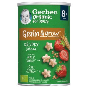 Gerber Organic Pšeničné křupky jahoda BIO 8m+ 35 g obraz